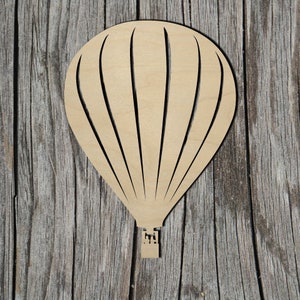 Hot Air Balloon - Laser Cut Unfinished Wood Cutout Shapes - Always check sizes and measure