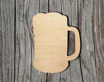 Beer Mug 001 Wooden Shape Cutout for Crafting Home /& Room D\u00e9cor and other DIY projects Many Sizes Available
