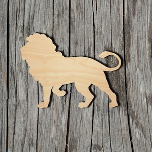 Lion Shape - Wildlife - Laser Cut Unfinished Wood Cutout Shapes - Always check sizes and measure