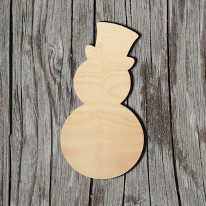 Snowman Shape -  Laser Cut Unfinished Wood Cutout Shapes - Always check sizes and measure