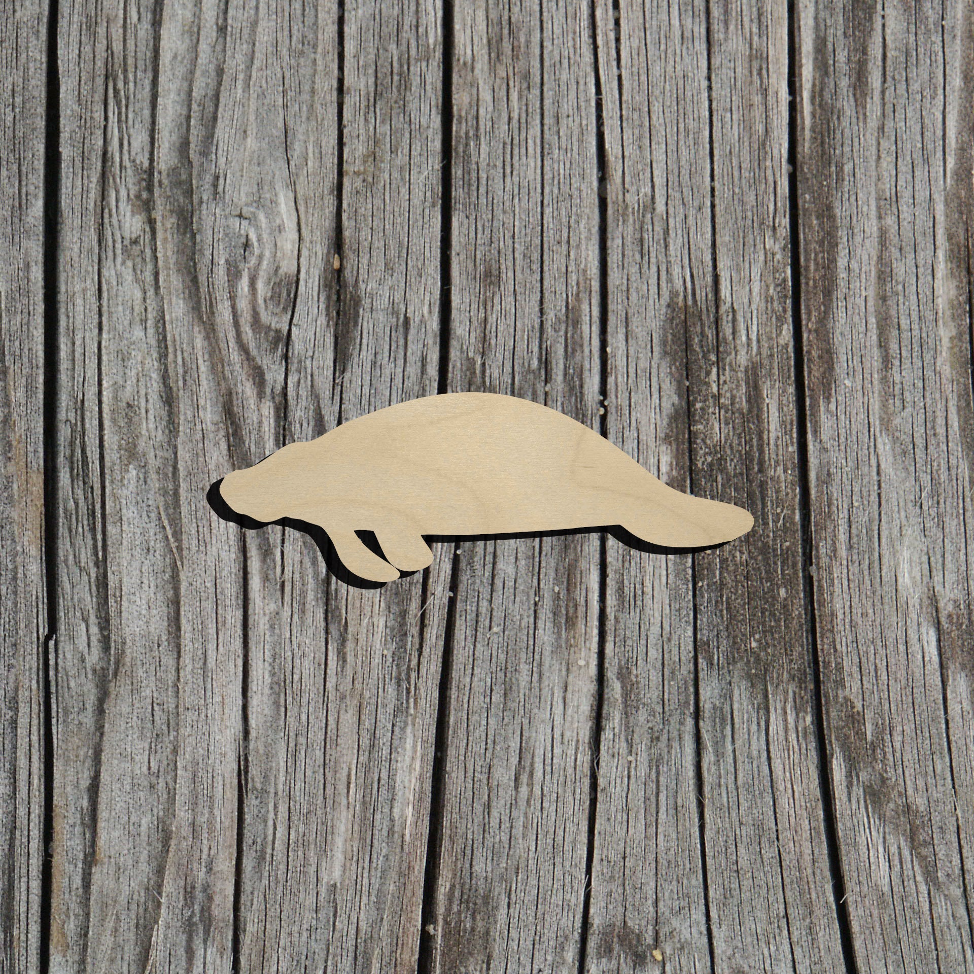 Manatee - Laser Cut Out Unfinished The Wood Shape Store