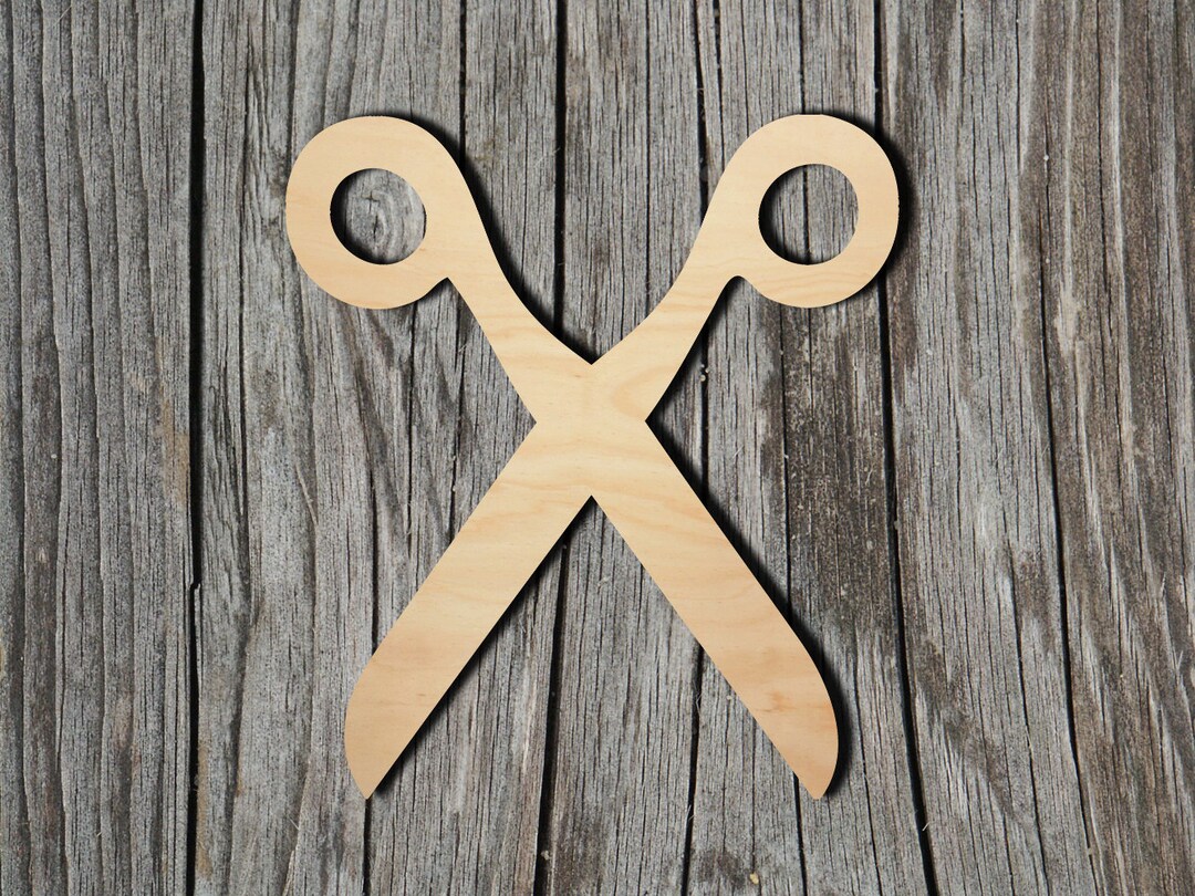 Scissors Shape - Laser Cut Unfinished Wood Cutout Shapes - Always Check ...