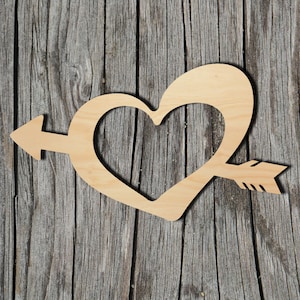 Heart Shape - Multiple Sizes - Laser Cut Unfinished Wood Cutout Shapes