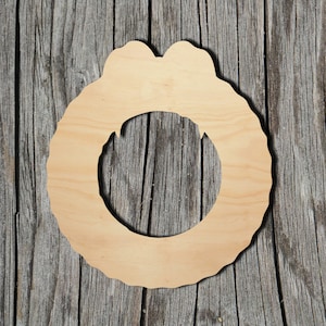 Wreath - Christmas -  Laser Cut Unfinished Wood Cutout Shapes - Always check sizes and measure