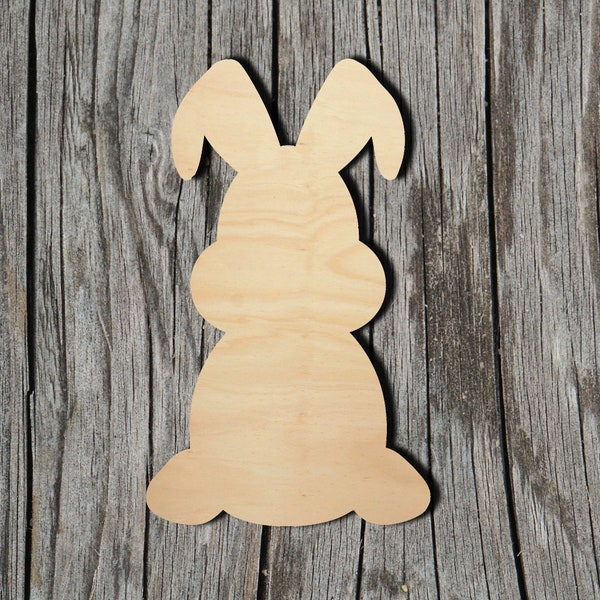 Easter Bunny -  Laser Cut Unfinished Wood Cutout Shapes - Always check sizes and measure