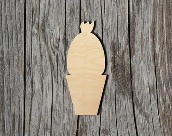 Cactus -  Laser Cut Unfinished Wood Cutout Shapes - Always check sizes and measure