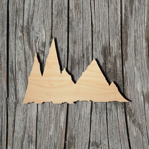 Mountains -  Laser Cut Unfinished Wood Cutout Shapes - Always check sizes and measure