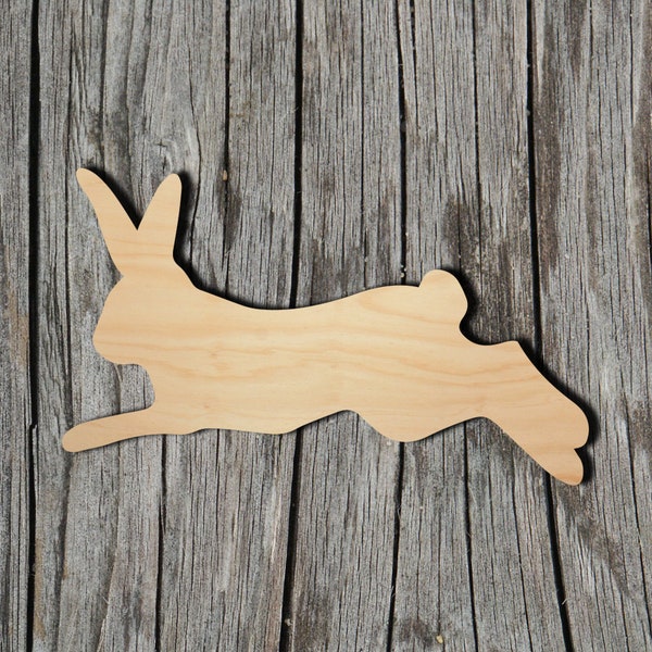 Rabbit - Wildlife -  Laser Cut Unfinished Wood Cutout Shapes - Always check sizes and measure