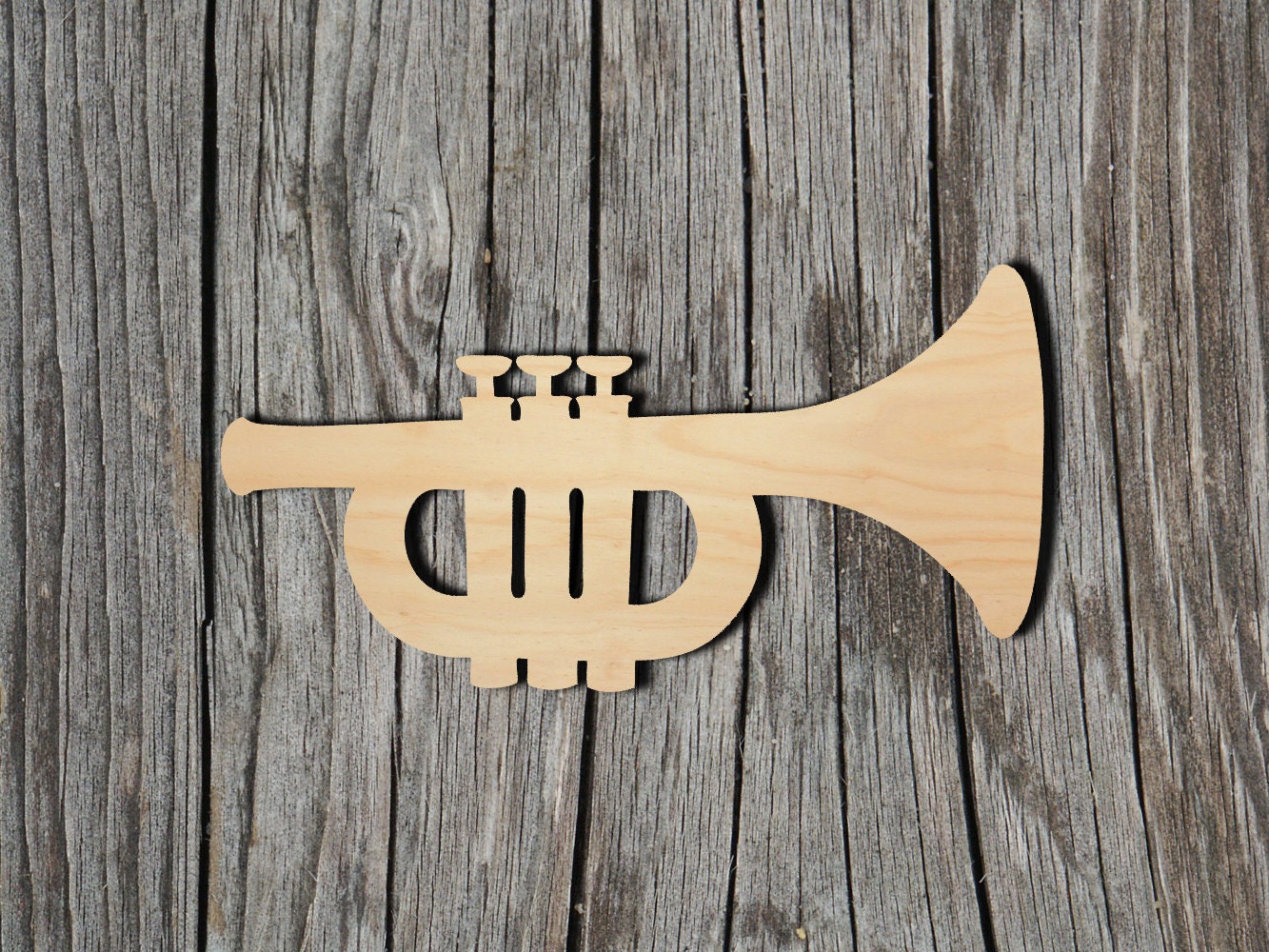 Music Trombone - Laser Cut Out Unfinished Wood Craft Shape MSC1 – The