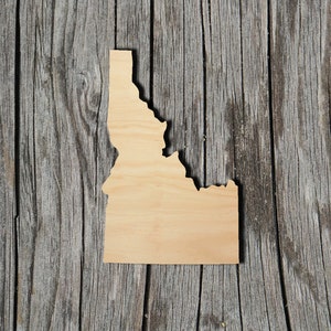 Idaho State -  Laser Cut Unfinished Wood Cutout Shapes - Always check sizes and measure