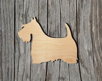 Dog Wood Cutout - Laser Cut Unfinished 1/8" Baltic Birch Plywood Shape - DIY Craft Supply