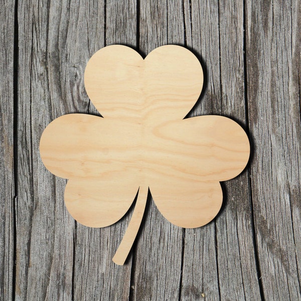 Clover Shape -  Laser Cut Unfinished Wood Cutout Shapes - Always check sizes and measure