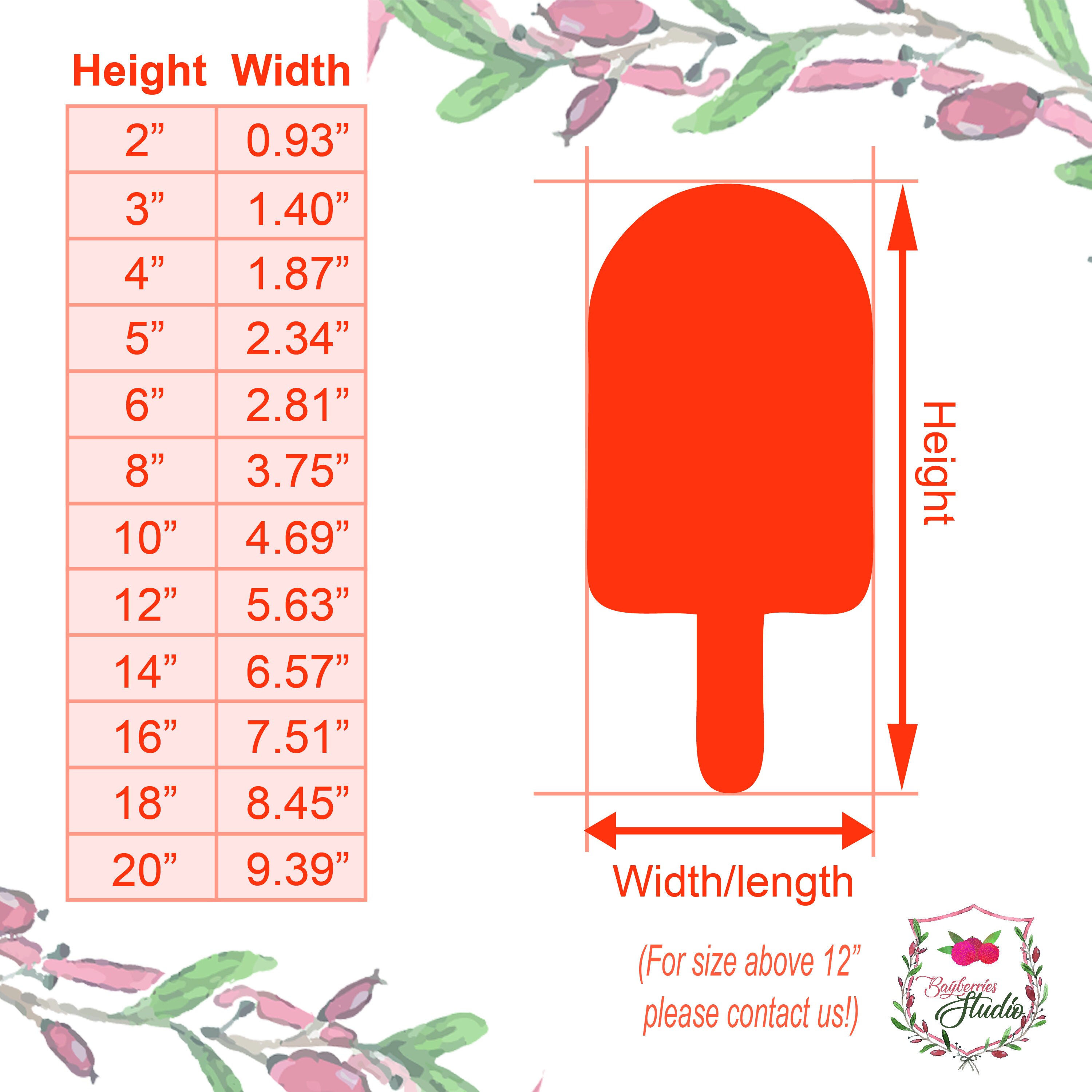 Popsicle Multiple Sizes Laser Cut Unfinished Wood Cutout Etsy