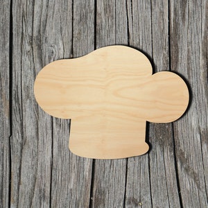Chef Hat - Multiple Sizes - Laser Cut Unfinished Wood Cutout Shapes