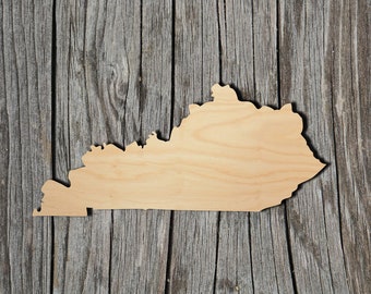 Kentucky State -  Laser Cut Unfinished Wood Cutout Shapes - Always check sizes and measure