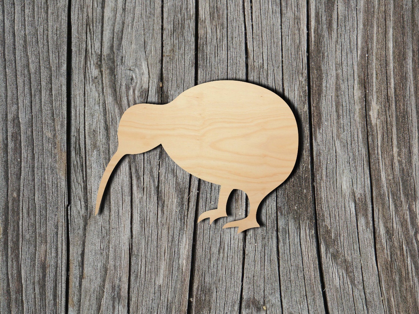 Kiwi Bird Shape Laser Cut Unfinished Wood Cutout Shapes Etsy