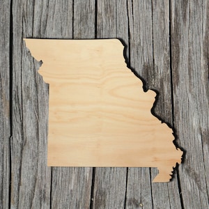 Missouri State -  Laser Cut Unfinished Wood Cutout Shapes - Always check sizes and measure