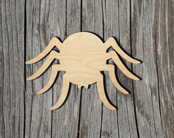 Spider Shape -  Laser Cut Unfinished Wood Cutout Shapes - Always check sizes and measure