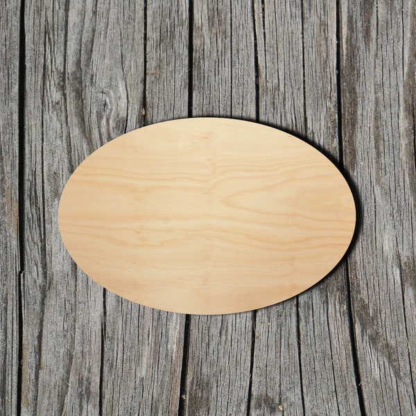 Oval Shape -  Laser Cut Unfinished Wood Cutout Shapes - Always check sizes and measure