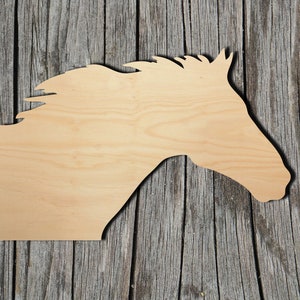 Horse Head Shape - Laser Cut Unfinished Wood Cutout Shapes - Always check sizes and measure