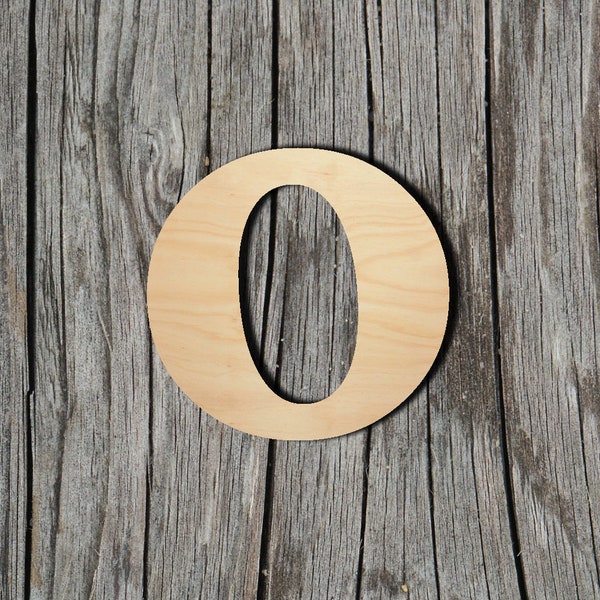 O - Upper case - Letter - Type 2 -  Laser Cut Unfinished Wood Cutout Shapes - Always check sizes and measure