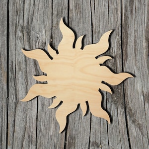 Sun -  Laser Cut Unfinished Wood Cutout Shapes - Always check sizes and measure