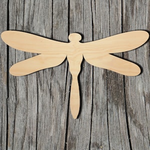 Dragonfly Shape -  Laser Cut Unfinished Wood Cutout Shapes - Always check sizes and measure