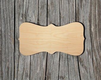 Plaque Shape - Laser Cut Unfinished Wood Cutout Shapes - Always check sizes and measure
