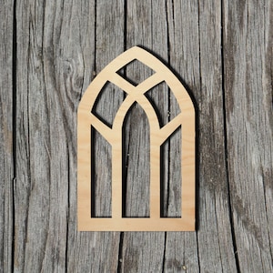 Window Shape -  Laser Cut Unfinished Wood Cutout Shapes - Always check sizes and measure