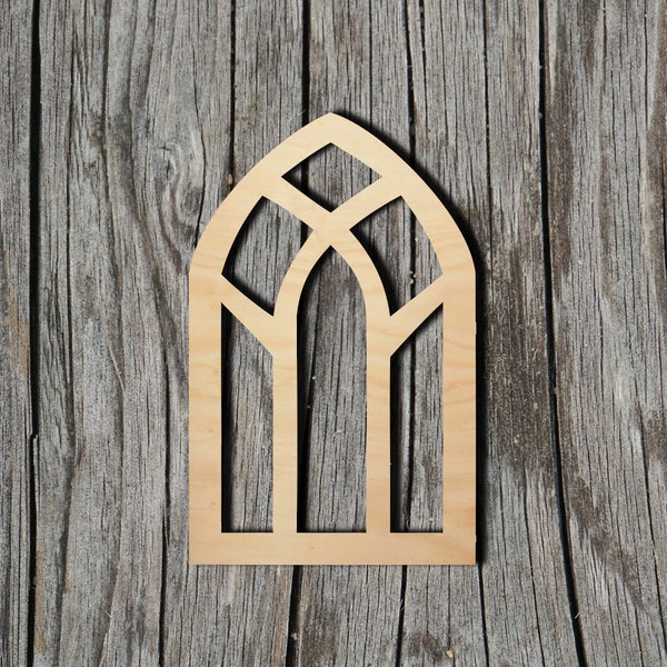 Window Shape -  Laser Cut Unfinished Wood Cutout Shapes - Always check sizes and measure