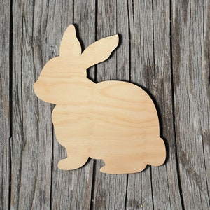 Bunny - Rabbit Shape -  Laser Cut Unfinished Wood Cutout Shapes - Always check sizes and measure