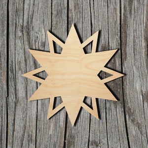 Star Shape - Laser Cut Unfinished Wood Cutout Shapes - Always check sizes and measure