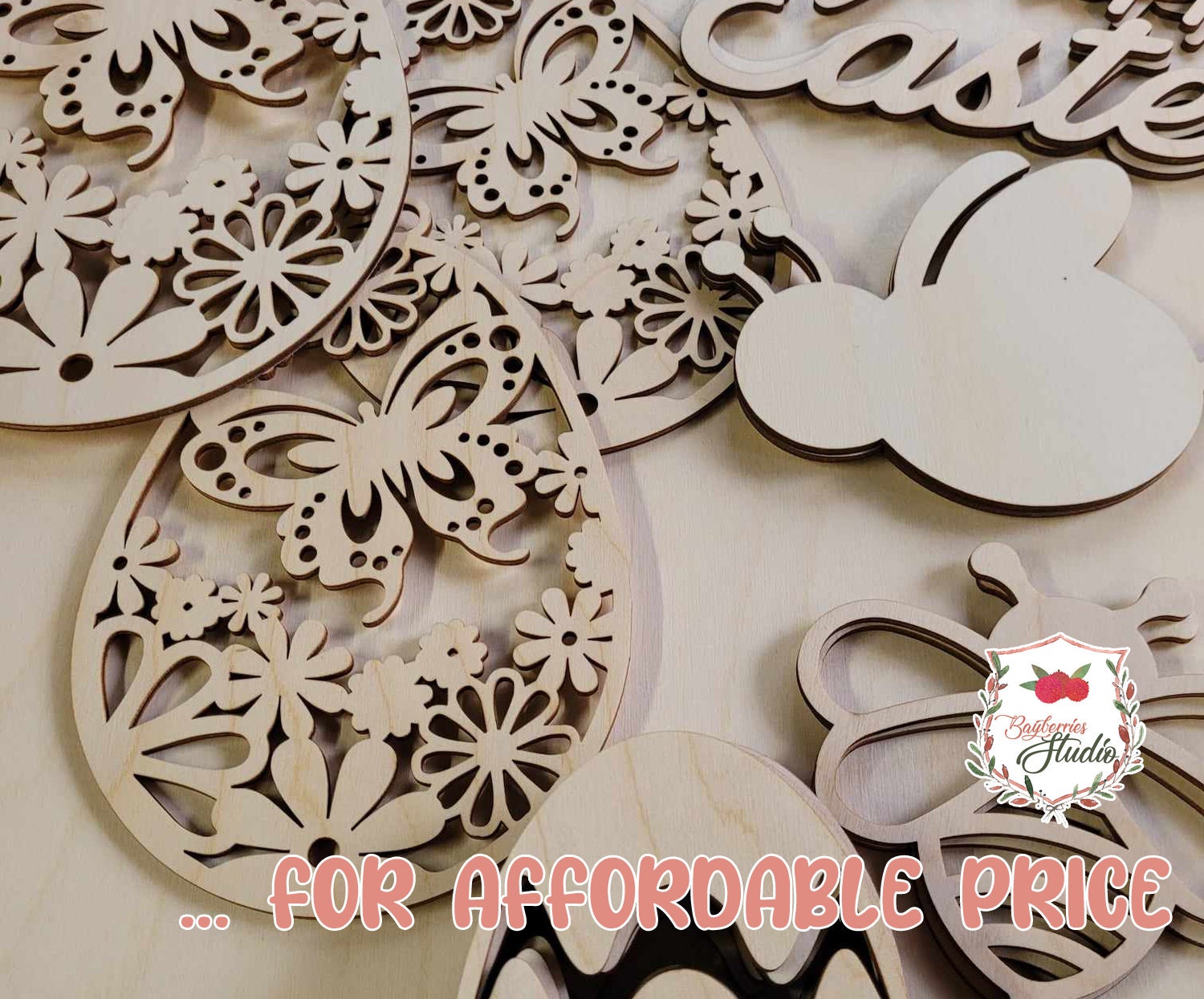 Unfinished Wood Cutouts, Laser Cut Wood Shapes, for Home Decor Ornament, DIY Craft Art Project, Dog Paw Prints, Coconut Brown