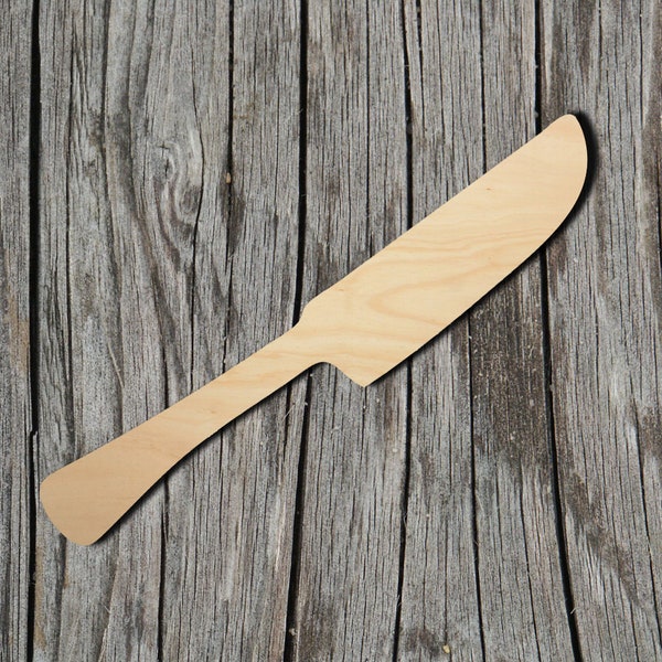 Knife Shape -  Laser Cut Unfinished Wood Cutout Shapes - Always check sizes and measure