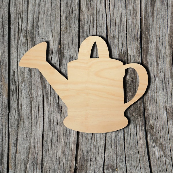 Watering Can - Multiple Sizes - Laser Cut Unfinished Wood Cutout Shapes