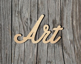 Art wood sign - Multiple Sizes - Laser Cut Unfinished Wood Cutout Shapes