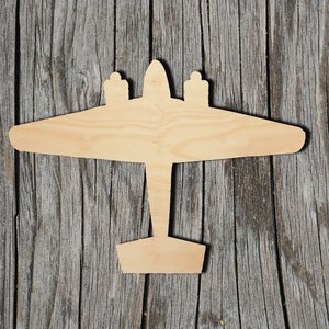 Plane Shape -  Laser Cut Unfinished Wood Cutout Shapes - Always check sizes and measure