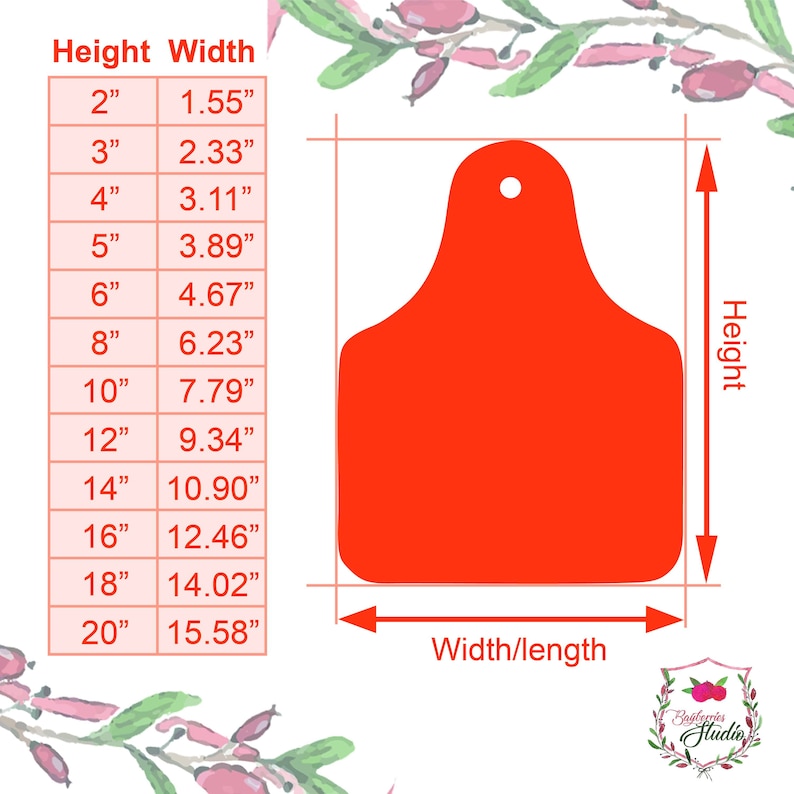 Measurement Tag Pak Cattle Tag - Laser Cut Unfinished Wood Cutout Shapes - Always Check ...