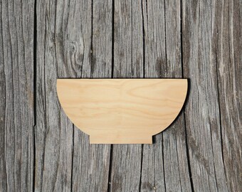 Bowl - Laser Cut Unfinished Wood Cutout Shapes - Always check sizes and measure