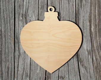 Christmas Ornament -  Laser Cut Unfinished Wood Cutout Shapes - Always check sizes and measure