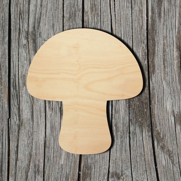 Mushroom -  Laser Cut Unfinished Wood Cutout Shapes - Always check sizes and measure