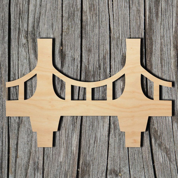 Bridge Shape - Multiple Sizes - Laser Cut Unfinished Wood Cutout Shapes