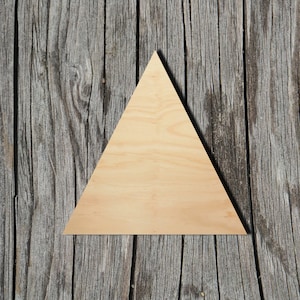 Triangle Shape -  Laser Cut Unfinished Wood Cutout Shapes - Always check sizes and measure