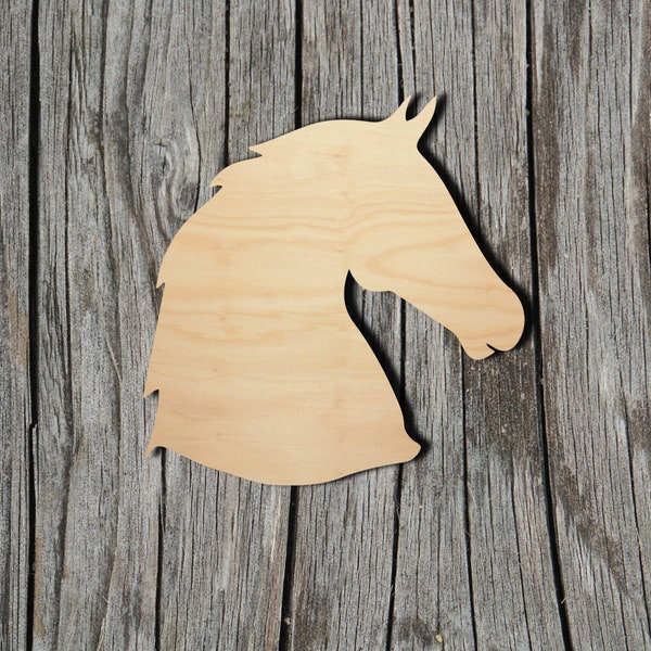 Horse Shape - Laser Cut Unfinished Wood Cutout Shapes - Always check sizes and measure