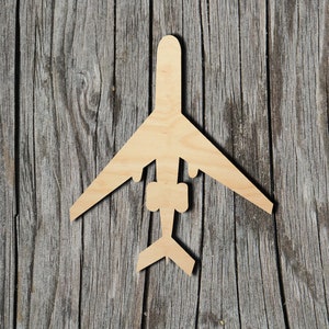Plane Shape -  Laser Cut Unfinished Wood Cutout Shapes - Always check sizes and measure