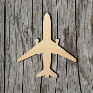Plane Shape -  Laser Cut Unfinished Wood Cutout Shapes - Always check sizes and measure