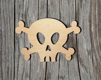 Skull - Halloween -  Laser Cut Unfinished Wood Cutout Shapes - Always check sizes and measure