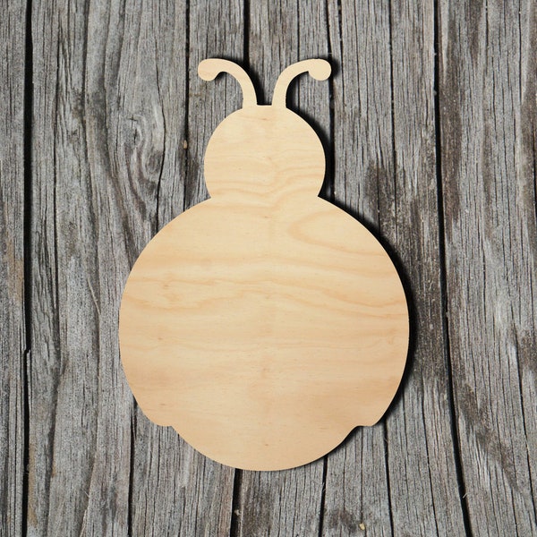 Ladybug Shape -  Laser Cut Unfinished Wood Cutout Shapes - Always check sizes and measure