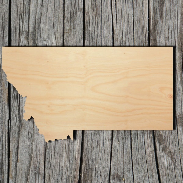Montana State -  Laser Cut Unfinished Wood Cutout Shapes - Always check sizes and measure