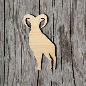 Mountain Sheep shape - Wildlife -  Laser Cut Unfinished Wood Cutout Shapes - Always check sizes and measure